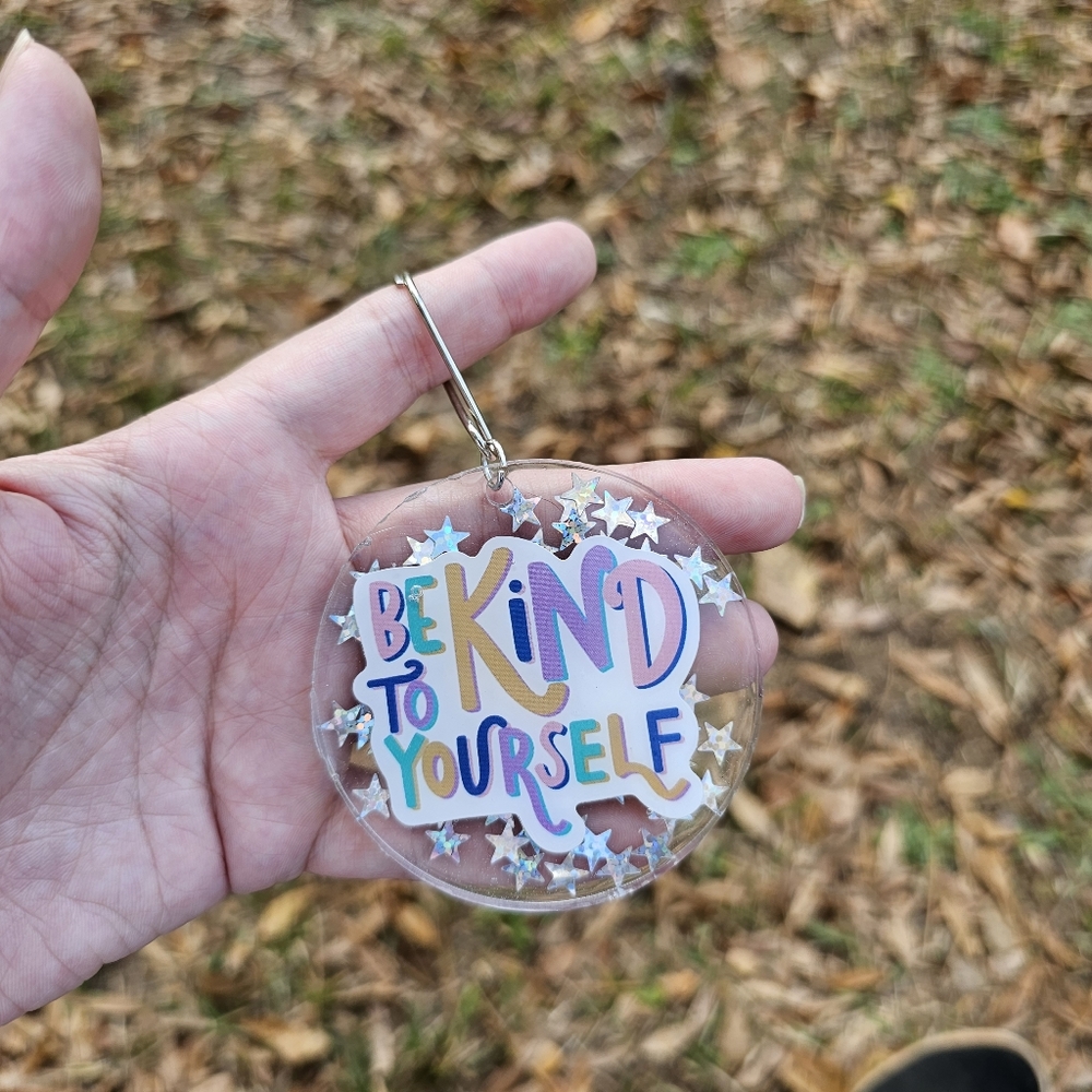 Handmade Beautiful Beacons Be Kind to Yourself Purse Charm
